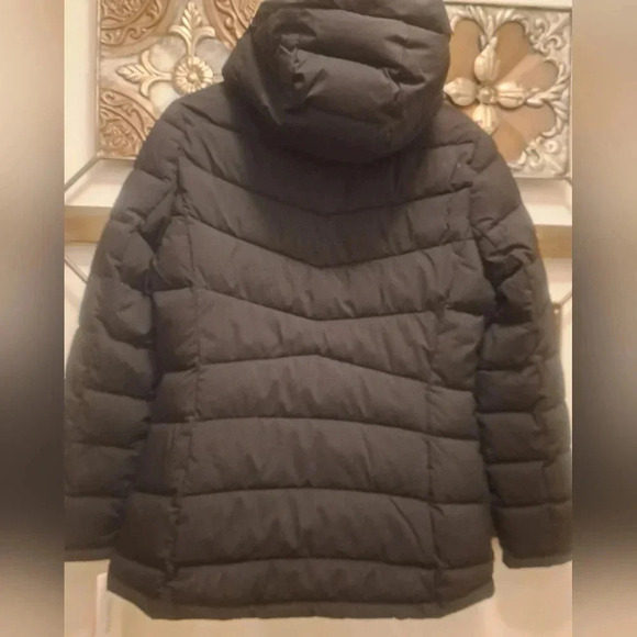 CALVIN KLEIN Women's Stretch Hooded Puffer Coat Black - Picture 2 of 7